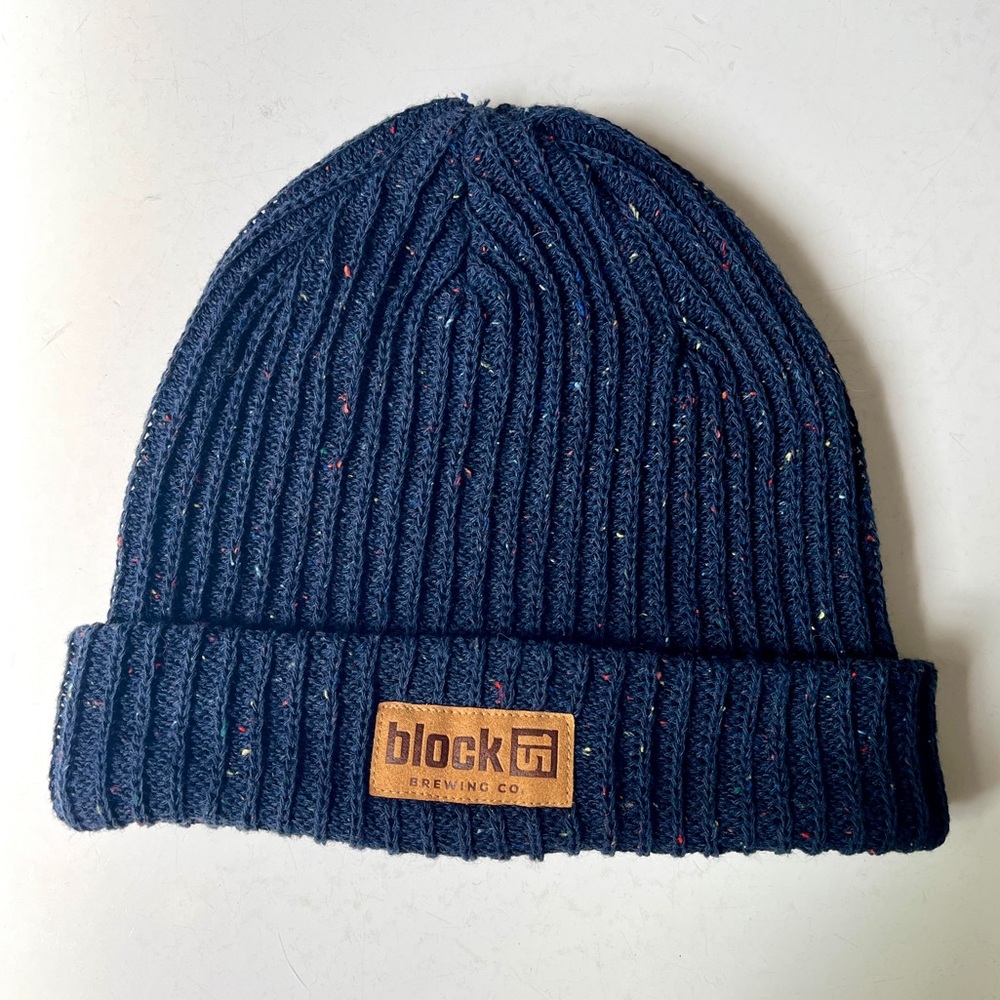 Block 15 Brewing Blue Knit Beanie Hat